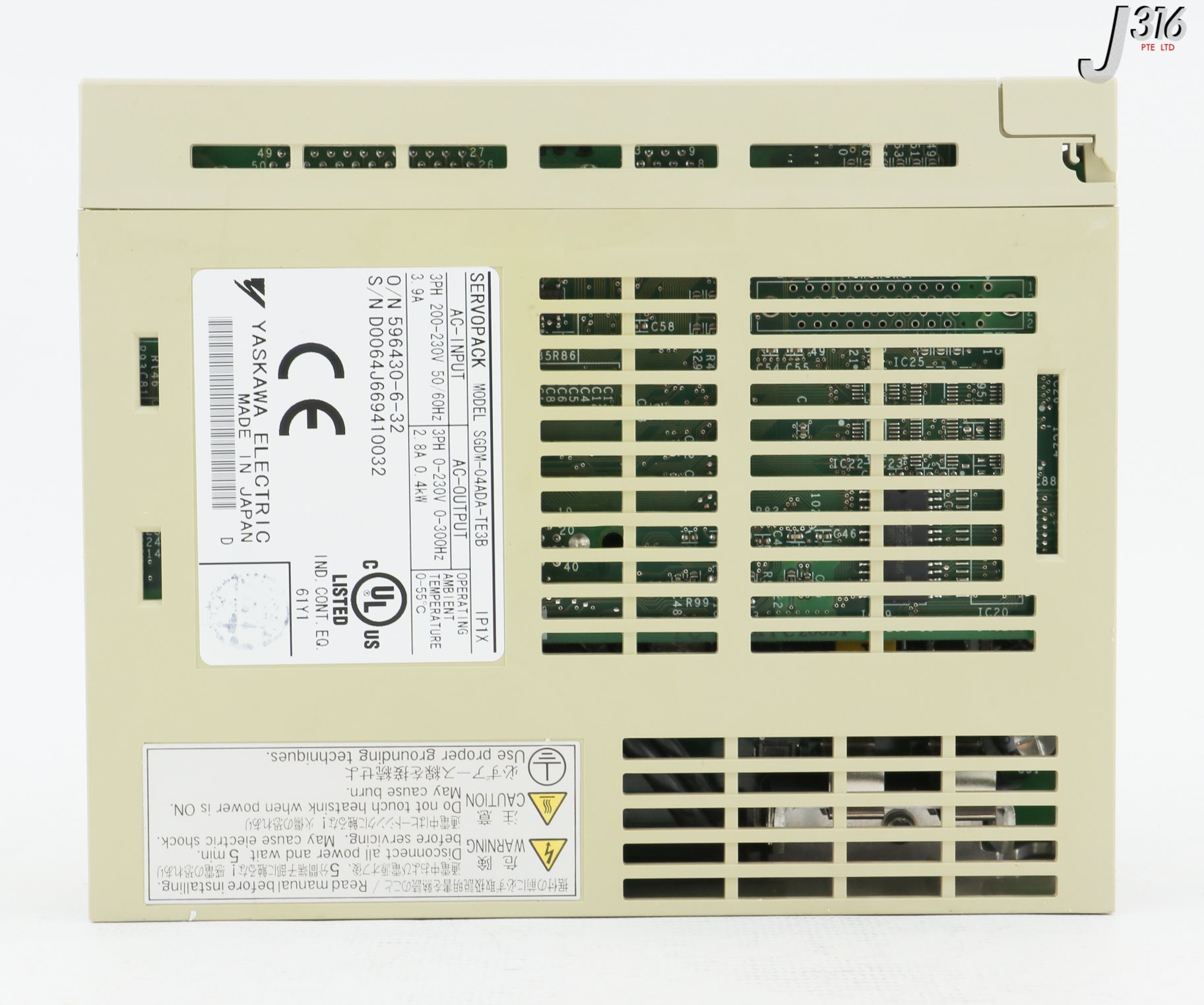 32652 YASKAWA SERVO DRIVE, SERVOPACK SGDM-04ADA-TE3B – J316Gallery